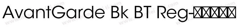AvantGarde Bk BT Reg字体转换